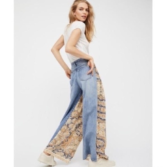 Free People Pants - FREE PEOPLE coming and going wide leg pants